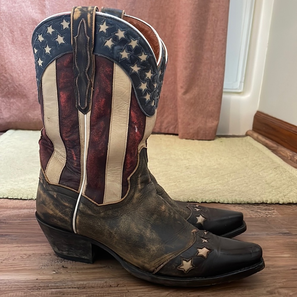 American Flag Rustic Cowboy Boots - only wore a few times.